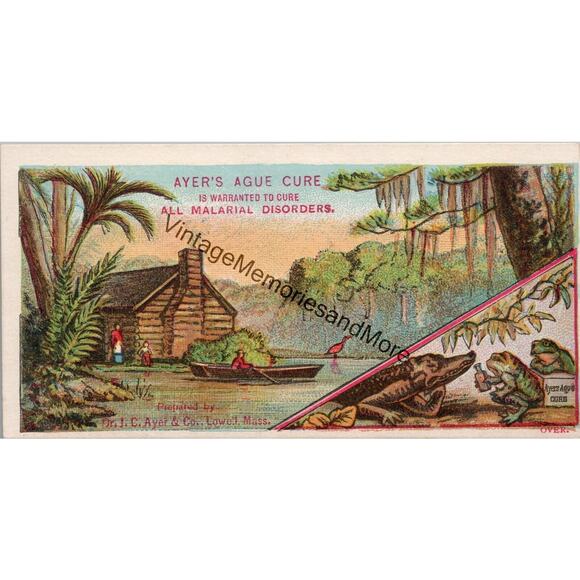 Vintage Ayer's Ague Cure Advertising Trade Card PB23 - Picture 1 of 2